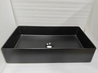 Раковина накладная ABBER Rechteck AC2220MB 60 см чёрный матовый