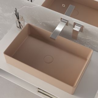 Раковина накладная ABBER Rechteck AC2220MK 60 см хаки матовый