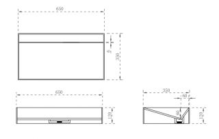 Раковина ABBER Stein AS2623 65см белый матовый