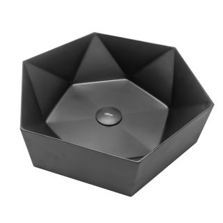 Раковина накладная ABBER Wasser Kreis AF2406MB 44 см чёрный матовый