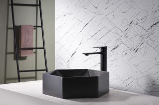 Раковина накладная ABBER Wasser Kreis AF2406MB 44 см чёрный матовый