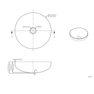 Раковина накладная ABBER Wasser Kreis AF2412MRG 35 см розовое золото матовое