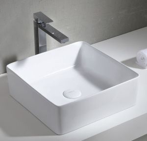Раковина накладная Azario 39х39х13 фаянс (AZ41120)