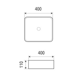 Раковина накладная Azario 40х40х11 фаянс, цвет Белый (AZ2179) Раковина накладная Azario 40х40х11 фаянс, цвет Белый (AZ2179)