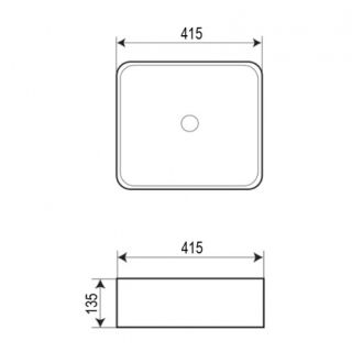 Раковина накладная Azario 41.5х41.5х13.5 фаянс, цвет Черный (AZ7050DMB) Раковина накладная Azario 41.5х41.5х13.5 фаянс, цвет Черный (AZ7050DMB)