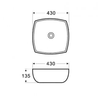 Раковина накладная Azario 42х42х13.5 фаянс, цвет Белый (AZ2076SP) Раковина накладная Azario 42х42х13.5 фаянс, цвет Белый (AZ2076SP)