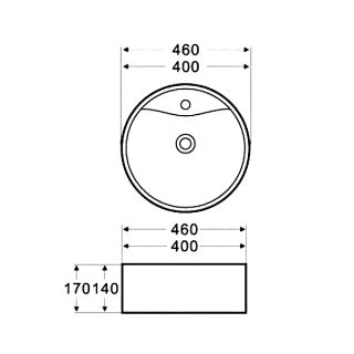 Раковина накладная Azario 46х46х17 фаянс, цвет Белый (AZ3018SP) Раковина накладная Azario 46х46х17 фаянс, цвет Белый (AZ3018SP)