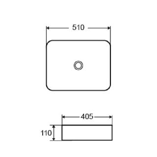 Раковина накладная Azario 51х40.5х11 фаянс, цвет Белый (AZ2178) Раковина накладная Azario 51х40.5х11 фаянс, цвет Белый (AZ2178)