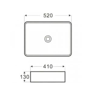 Раковина накладная Azario 52х41х13 фаянс, цвет Белый (AZ2074B) Раковина накладная Azario 52х41х13 фаянс, цвет Белый (AZ2074B)