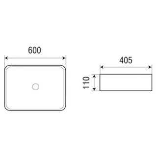 Раковина накладная Azario 60х40.5х11 фаянс, цвет Белый (AZ2174) Раковина накладная Azario 60х40.5х11 фаянс, цвет Белый (AZ2174)
