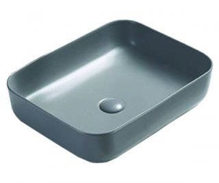 Раковина накладная Azario 60х42х16 фаянс, цвет Серый матовый (AZ78109MH) Раковина накладная Azario 60х42х16 фаянс, цвет Серый матовый (AZ78109MH)