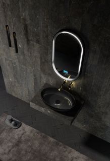 Раковина накладная ABBER Karbon AK2041 60 см чёрный