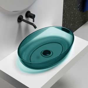 Раковина ABBER Kristall AT2801Aquamarin 60см бирюзовый