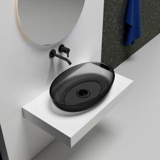 Раковина ABBER Kristall 60см чёрный AT2801Onyx Раковина ABBER Kristall 60см чёрный AT2801Onyx