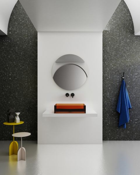 Раковина ABBER Kristall 60см коричневый AT2803Opal