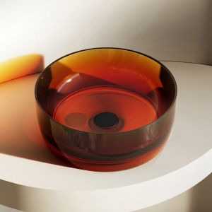 Раковина ABBER Kristall 40см коричневый AT2804Opal