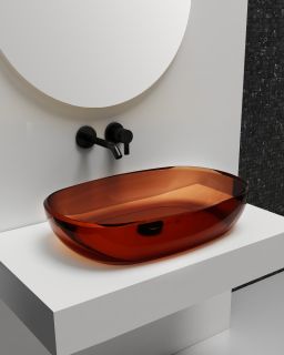 Раковина ABBER Kristall 60см коричневый AT2805Opal Раковина ABBER Kristall 60см коричневый AT2805Opal