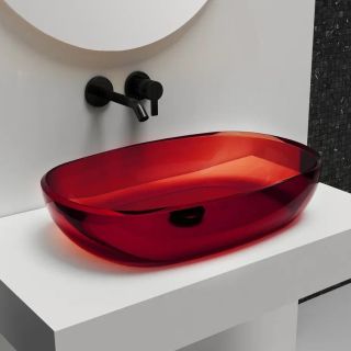 Раковина накладная ABBER Kristall AT2805Rubin 60 см красный