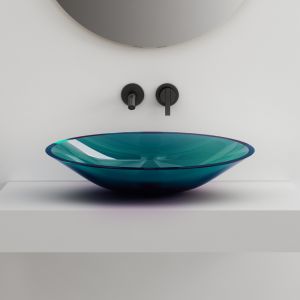 Раковина ABBER Kristall AT2812Aquamarin 53см бирюзовый