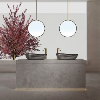 Раковина накладная ABBER Kristall AT2813Onyx 60 см чёрный