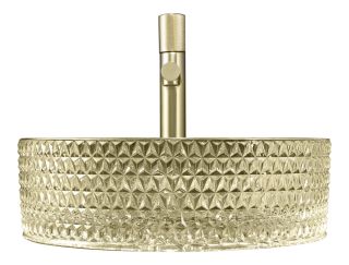 Раковина накладная стеклянная ABBER Glas AK2301GG 40 см золото