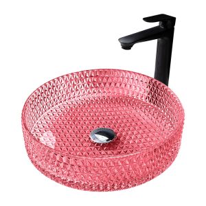 Раковина стеклянная ABBER Glas AK2301R 40см рубин
