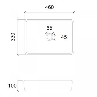 Раковина прозрачная ABBER Glas AK2313 46см