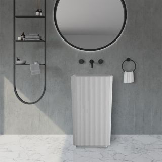 Напольная раковина ABBER Stein AS2505-H 50см белый матовый