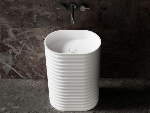 Напольная раковина ABBER Stein AS2550 58см белый матовый