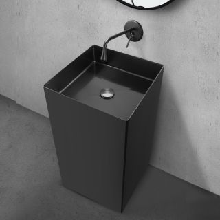 Раковина напольная ABBER Wasser Kreis AF2413MB 39 см чёрный матовый