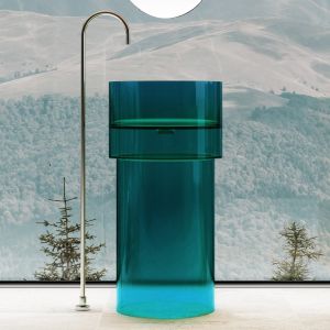 Напольная раковина ABBER Kristall AT2701Aquamarin 45см бирюзовый