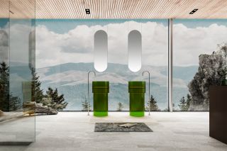 Напольная раковина ABBER Kristall AT2701Emerald 45см зелёный