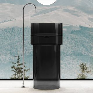 Напольная раковина ABBER Kristall 45x90см чёрный AT2701Onyx Напольная раковина ABBER Kristall 45x90см чёрный AT2701Onyx