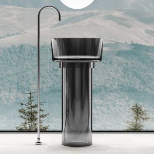Напольная раковина ABBER Kristall 45x90см чёрный AT2702Onyx