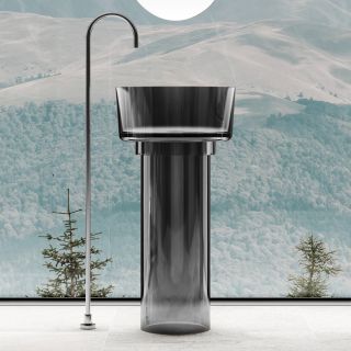 Напольная раковина ABBER Kristall 45x90см чёрный AT2702Onyx Напольная раковина ABBER Kristall 45x90см чёрный AT2702Onyx