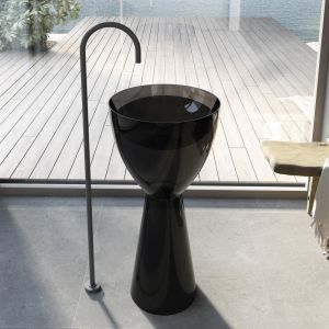 Напольная раковина ABBER Kristall 45см чёрный AT2703Onyx