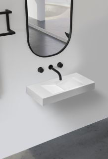 Подвесная раковина ABBER Stein AS2641 100см белый матовый