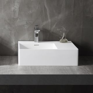 Подвесная раковина ABBER Stein AS2644 L левая 56см белый матовый