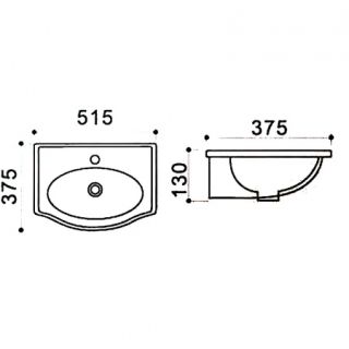 Раковина подвесная Azario 51.5х37.5х13 фаянс, цвет Белый (AZ405) Раковина подвесная Azario 51.5х37.5х13 фаянс, цвет Белый (AZ405)