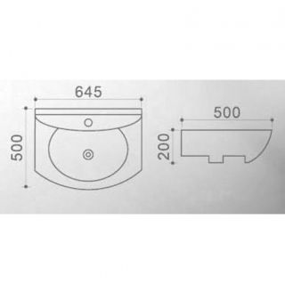 Раковина подвесная Azario 64.5х50х20 фаянс, цвет Белый (AZ4196) Раковина подвесная Azario 64.5х50х20 фаянс, цвет Белый (AZ4196)
