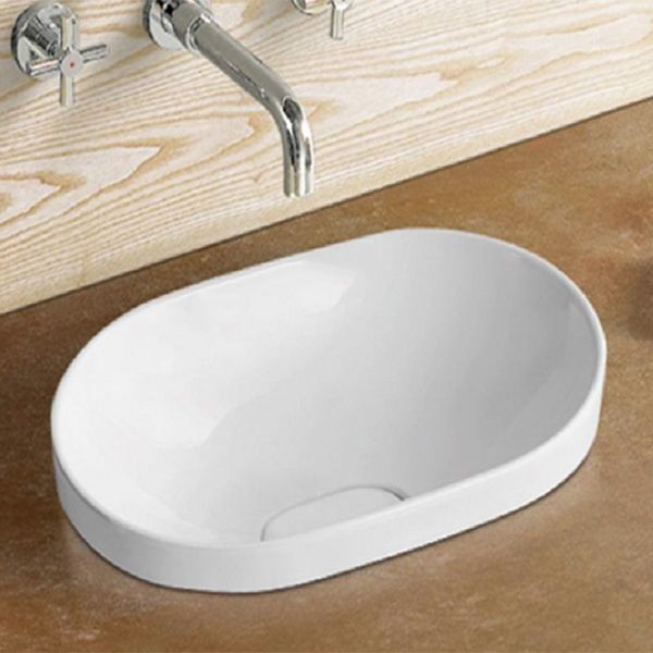 Раковина  CeramaLux 5006B белая 59 см