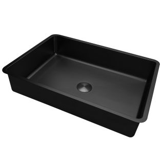 Раковина встраиваемая сверху ABBER Wasser Kreis AF2402MB 52 см чёрный матовый