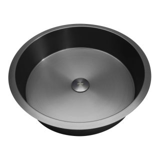 Раковина встраиваемая снизу ABBER Wasser Kreis AF2409GM 43 см оружейная сталь