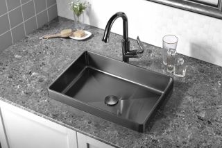 Раковина встраиваемая сверху ABBER Wasser Kreis AF2401GM 51 см оружейная сталь