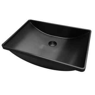 Раковина встраиваемая сверху ABBER Wasser Kreis AF2404MB 51 см чёрный матовый