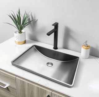 Раковина встраиваемая сверху ABBER Wasser Kreis AF2404SP 51 см сатин