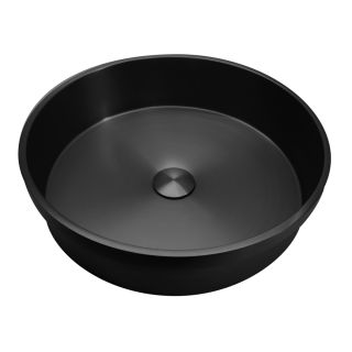 Раковина встраиваемая сверху ABBER Wasser Kreis AF2408MB 41 см чёрный матовый