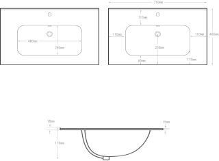 Раковина Aquanet Flat 284027 70 см белый