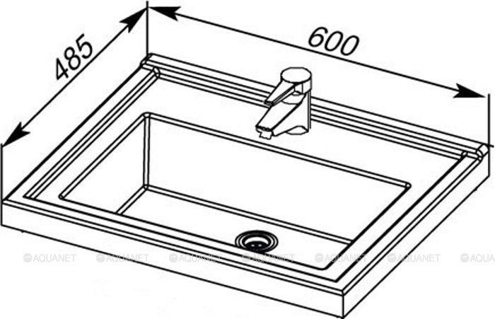Раковина для тумбы Sanovit Exclusive 60 8060-KL