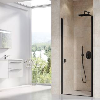 Душевая дверь Ravak Chrome CSD1-80 0QV40300Z1 80 см профиль чёрный стекло Transparent
